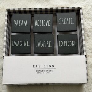 Set of Six Rae Dunn Drawer Knobs NIB